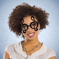 Black Treble Clef Note Glasses